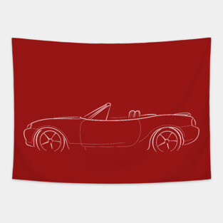 Mazda Miata MX5 NB - profile stencil, white Tapestry
