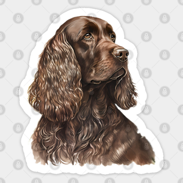 Chocolate Cocker Spaniel Sticker by Luxinda