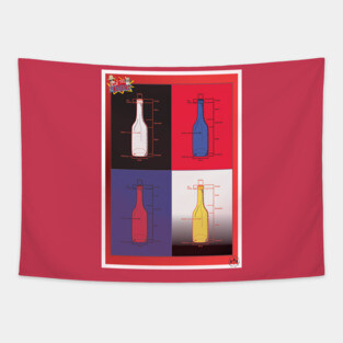 Historic Bottles Tapestry