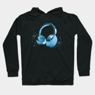 Blue Headphones Hoodie