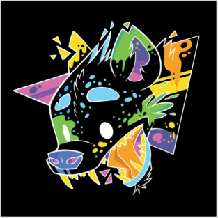 Neon Hyena Dark Posters and Art