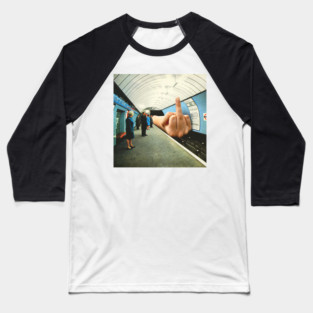 F U Train - Middle finger Baseball T-Shirt