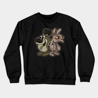 Retro Ren and Stimpy Crewneck Sweatshirt