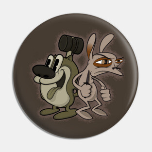 Retro Ren and Stimpy Pin