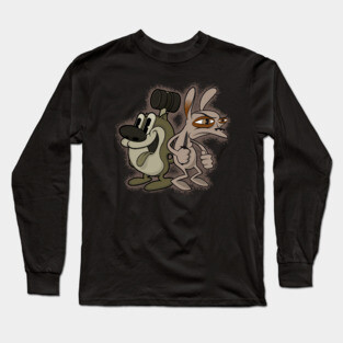 Retro Ren and Stimpy Long Sleeve T-Shirt