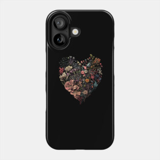 Botanical love heart Phone Case