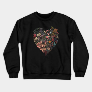 Botanical love heart Crewneck Sweatshirt