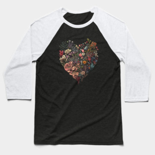 Botanical love heart Baseball T-Shirt