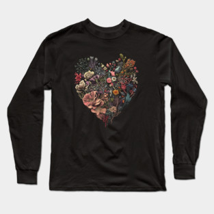 Botanical love heart Long Sleeve T-Shirt