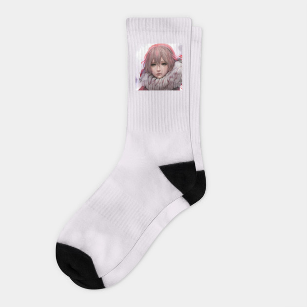 manga clothes anime girl Socks by animegirlnft