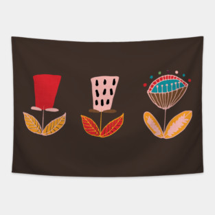 MID CENTURY MODERN GARDEN Tapestry