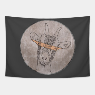 goat illustration Tapestry