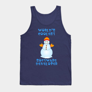 Coolest Software Developer Snowman Tank Top