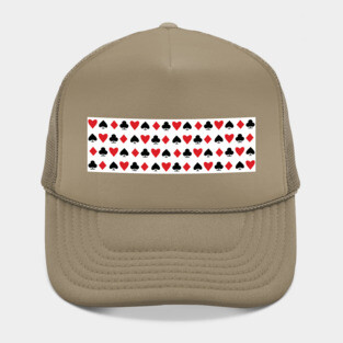 Playing Card Suits Striped All Over Poker Pattern Hat