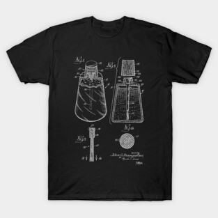 Nail Polish Applicator Vintage Patent Hand Drawing T-Shirt