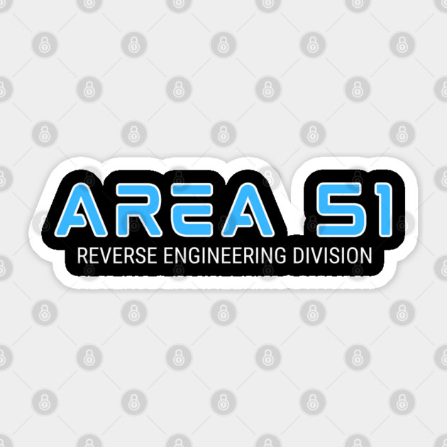 Area 51 Reverse Engineering Division Sticker by Paranormalshirts