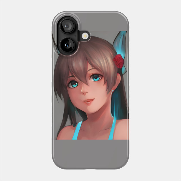 manga girl blue eyes  anime lover Phone Case by animegirlnft