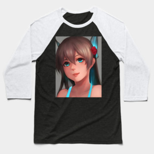 manga girl blue eyes  anime lover Baseball T-Shirt