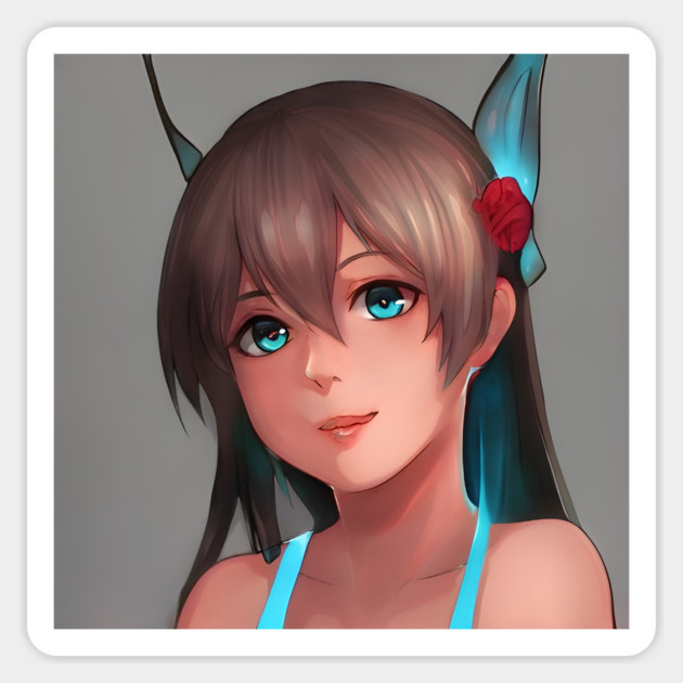 manga girl blue eyes  anime lover Sticker by animegirlnft