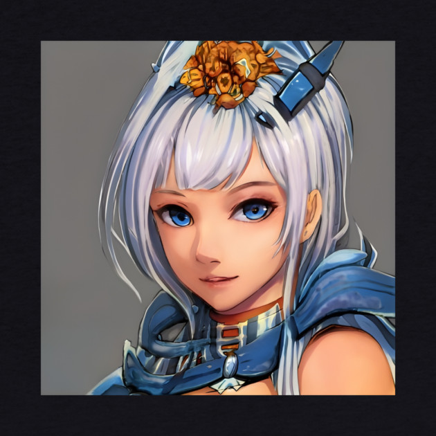 anime girl white hair cosplay by animegirlnft