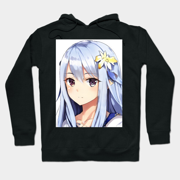 anime girl manga cute style Hoodie by animegirlnft
