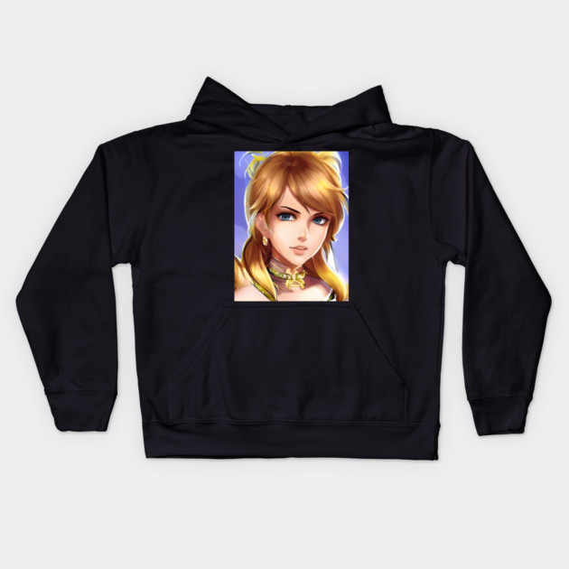 anime  face manga girl  elegant style Kids Hoodie by animegirlnft