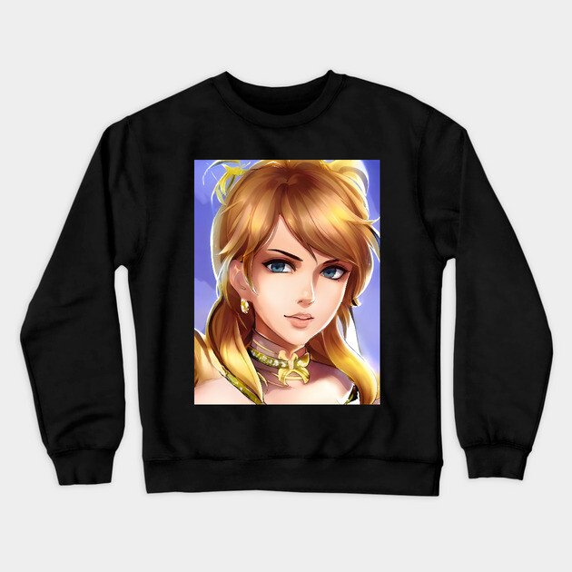 anime  face manga girl  elegant style Crewneck Sweatshirt by animegirlnft