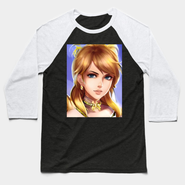 anime  face manga girl  elegant style Baseball T-Shirt by animegirlnft