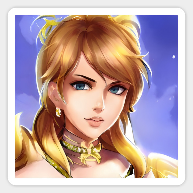 anime  face manga girl  elegant style Magnet by animegirlnft