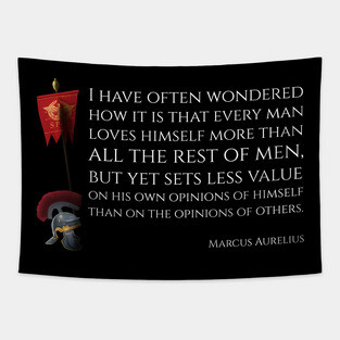 Marcus Aurelius Stoic Philosophy Latin Quote History Of Ancient Rome Tapestry