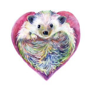 HedgeHog Heart by Michelle Scott of dotsofpaint studios T-Shirt