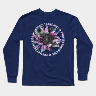 Protect Trans Kids Sunflower Long Sleeve T-Shirt