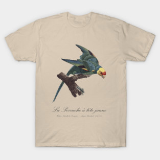Carolina Parakeet / Perruche a Tete Jaune - 19th century Jacques Barraband Illustration T-Shirt