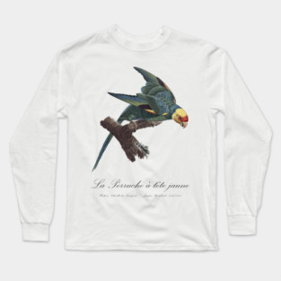 Carolina Parakeet / Perruche a Tete Jaune - 19th century Jacques Barraband Illustration Long Sleeve T-Shirt