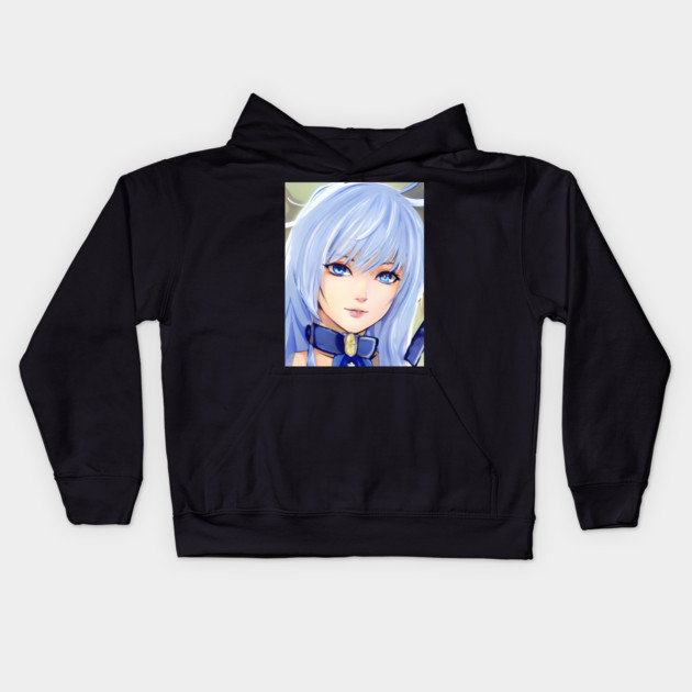 manga art cosplay blue eyes Kids Hoodie by animegirlnft