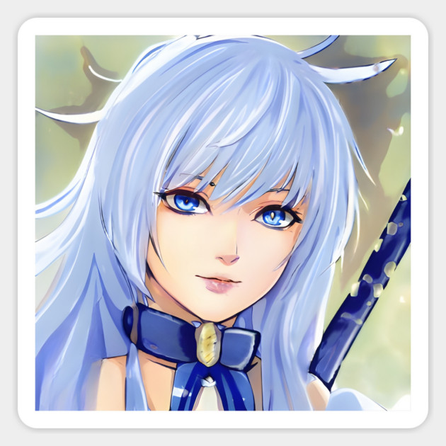 manga art cosplay blue eyes Magnet by animegirlnft