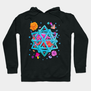 MC Escher Chameleons and Mushrooms Hoodie