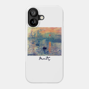 Impressions of Sunrise by Claude Monet Phone Case