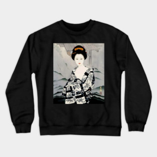 Japanese Woman After Bath - Ukiyo-e Crewneck Sweatshirt