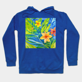 Tropical Flowers Three Hoodie