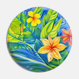 Tropical Flowers Three Pin