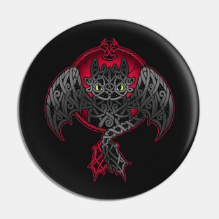 Viking Fury // Toothless Dragon, Knotwork, Norse Pin