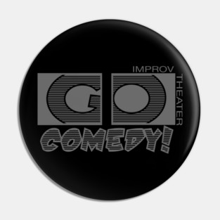 Go Comedy Grey logo Pin