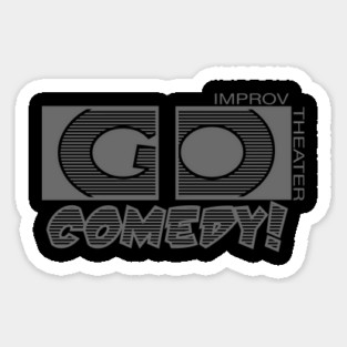 Go Comedy Grey logo Sticker