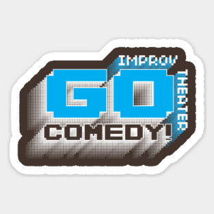 Go Comedy 8 bit logo Sticker