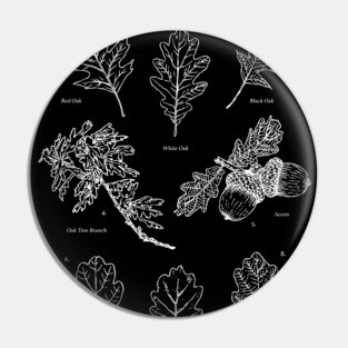 Oak Tree Elements Pin