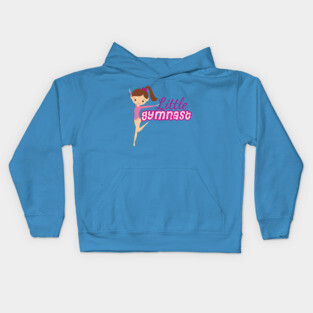 Cute Little Gymnast Pink Kids Hoodie