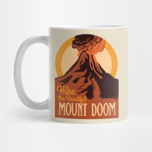Hike the Beautiful Mount Doom • Lord of the Rings • National Parks Mug