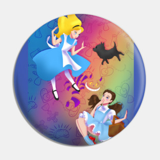 Rainbows in Wonderland Pin