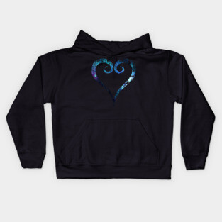 Kingdom Hearts Heart grunge galaxy Kids Hoodie